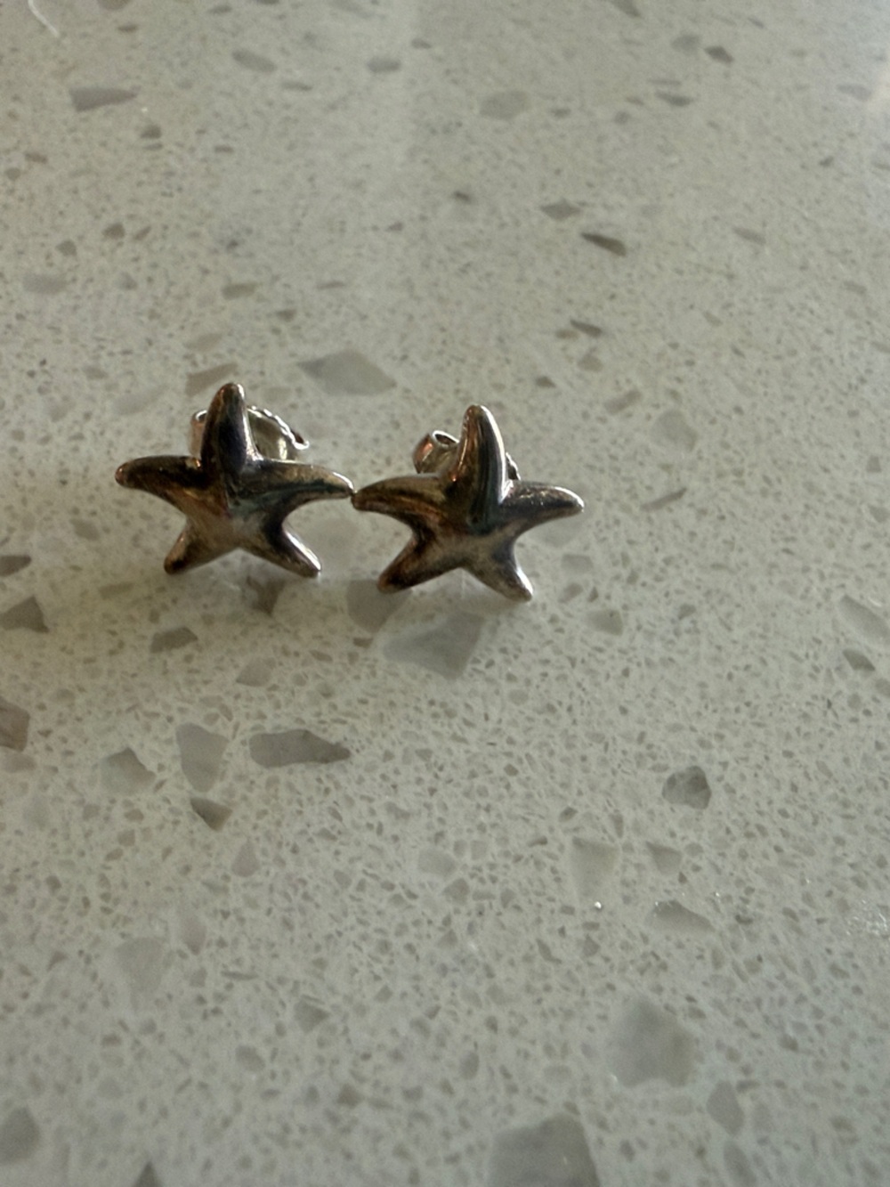 Tiffany & Co Silver Elsa Peretti Medium Starfish Stud Earrings - Rare